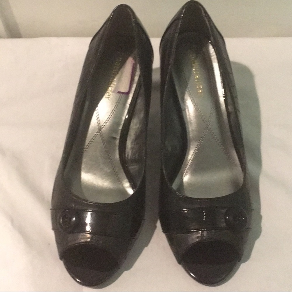 Naturalizer Black Open Toe Pumps
